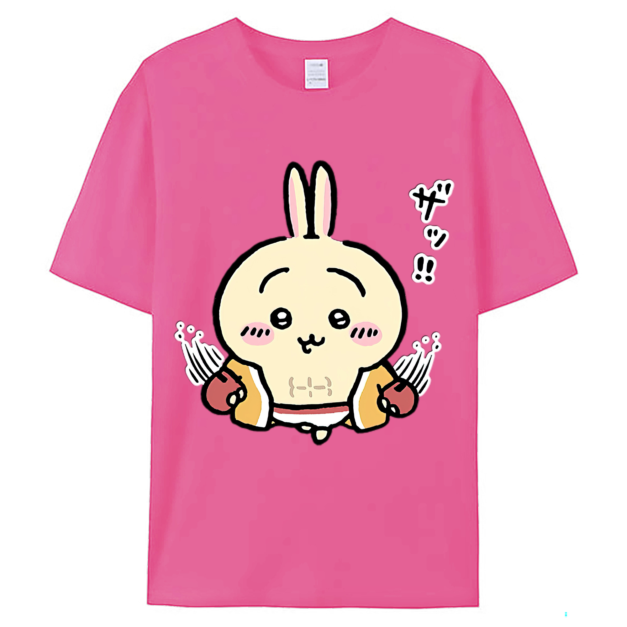 （画像用） ちいかわ うさぎ Chii-kawa usagi レディースカジュアルプリントTシャツ（綿100％）